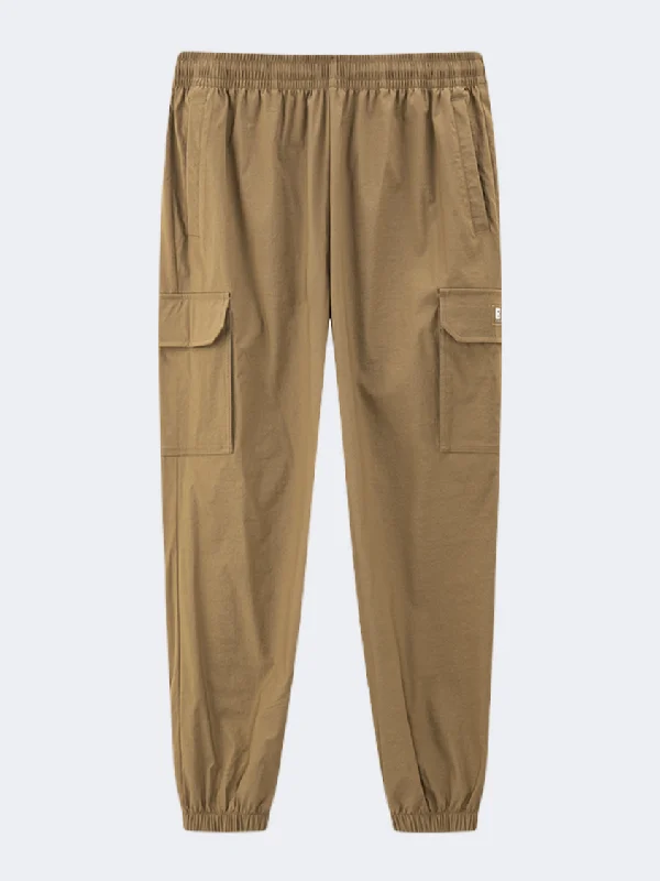 Men's pants for rugged wear-Erke Casual Cropped Men Lifestyle Pant Light Khaki