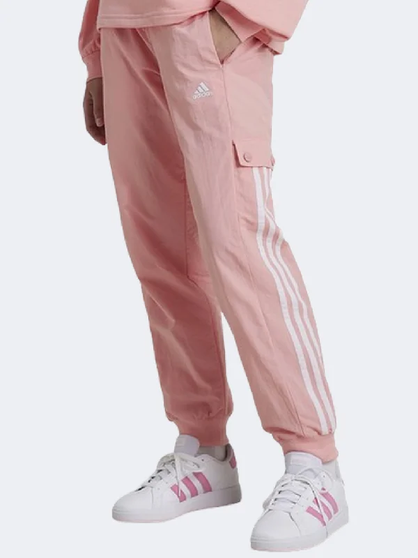 Men's pants for frosty climates-Adidas Jam Kids-Girls Sportswear Pant Pink Spark/White