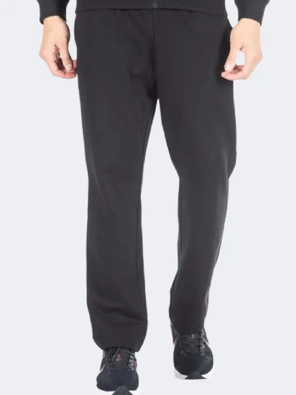 Men's pants with crisp pleats-Lotto Msc Men Lifestyle Pant Black