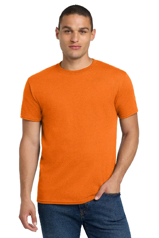 stylish men’s short sleeve button-up shirts -Jerzees Mens Dri-Power Moisture Wicking Short Sleeve Crewneck T-Shirt - Tennessee Orange