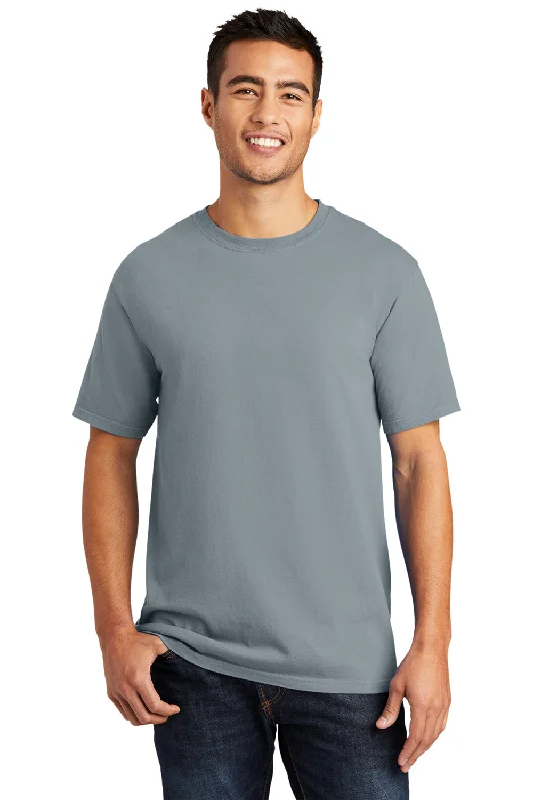 men’s high-quality short sleeve shirts with patterns -Port & Company Mens Beach Wash Short Sleeve Crewneck T-Shirt - Dove Grey