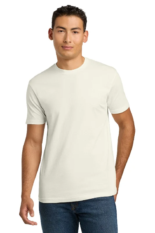 stylish short sleeve shirts for weekend wear -Next Level Mens Fine Jersey Short Sleeve Crewneck T-Shirt - Natural