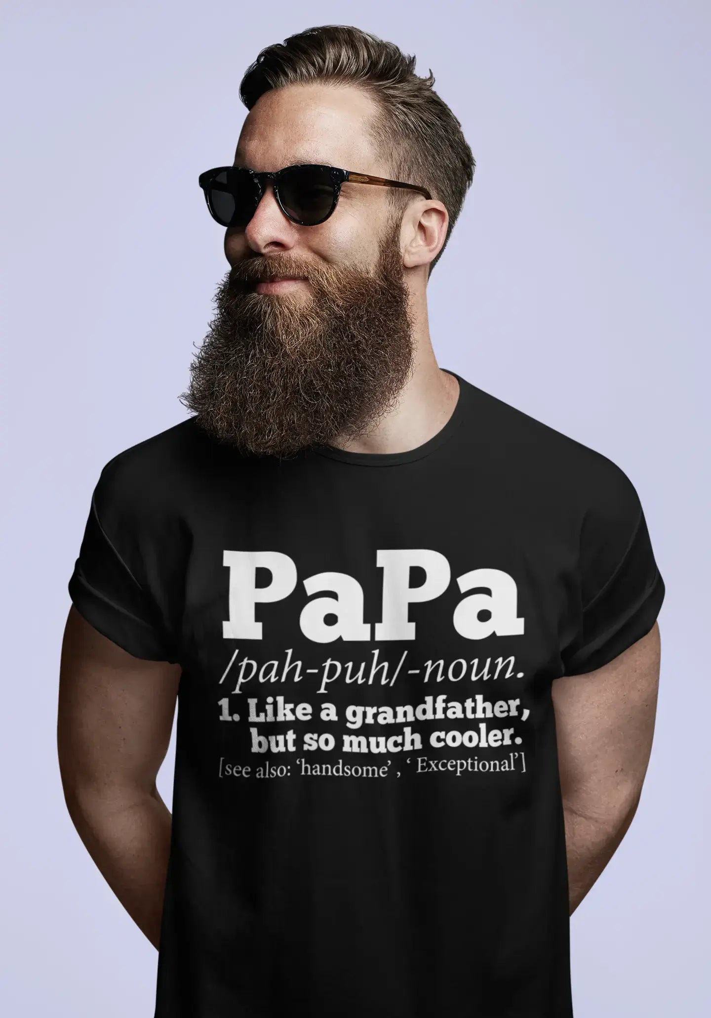 stylish short sleeve shirts with modern cuts -ULTRABASIC Men's Graphic T-Shirt Papa Like A Grandfather But So Much Cooler - Vintage Shirt