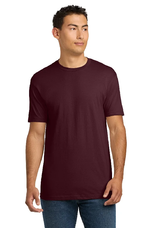 men’s graphic short sleeve shirts with bold designs -Next Level Mens Fine Jersey Short Sleeve Crewneck T-Shirt - Maroon