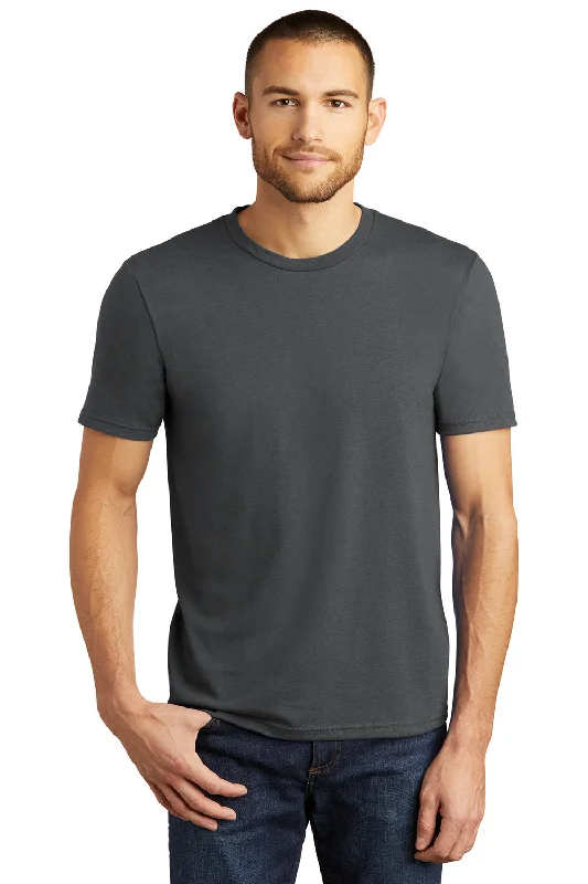 stylish short sleeve t-shirts for fitness enthusiasts -District Mens Perfect Tri Short Sleeve Crewneck T-Shirt - Charcoal Grey