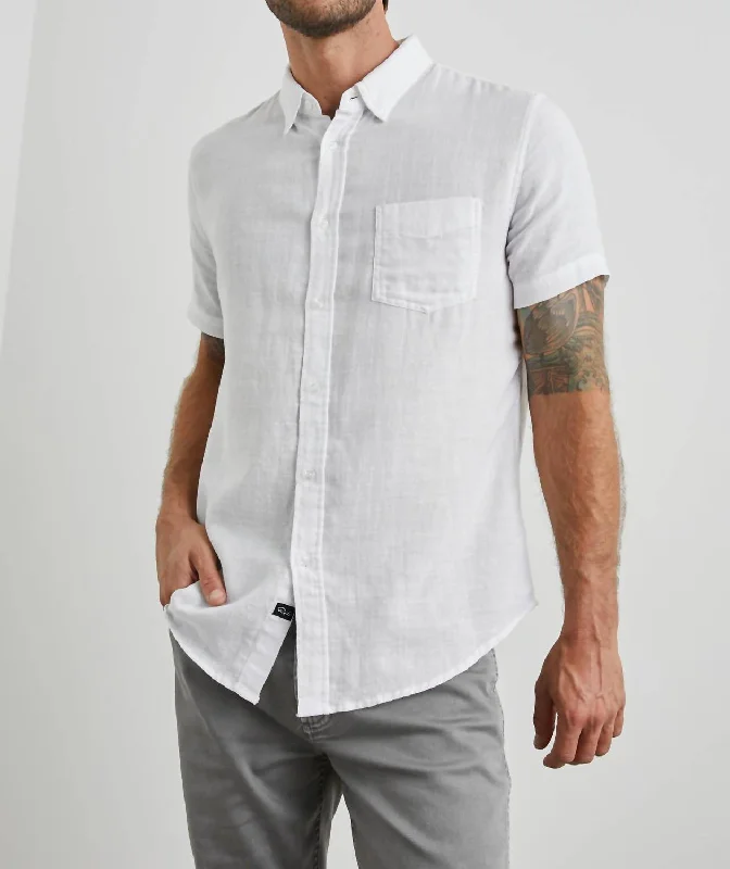 best short sleeve shirts for men’s fashion -Fairfax Shirt In White