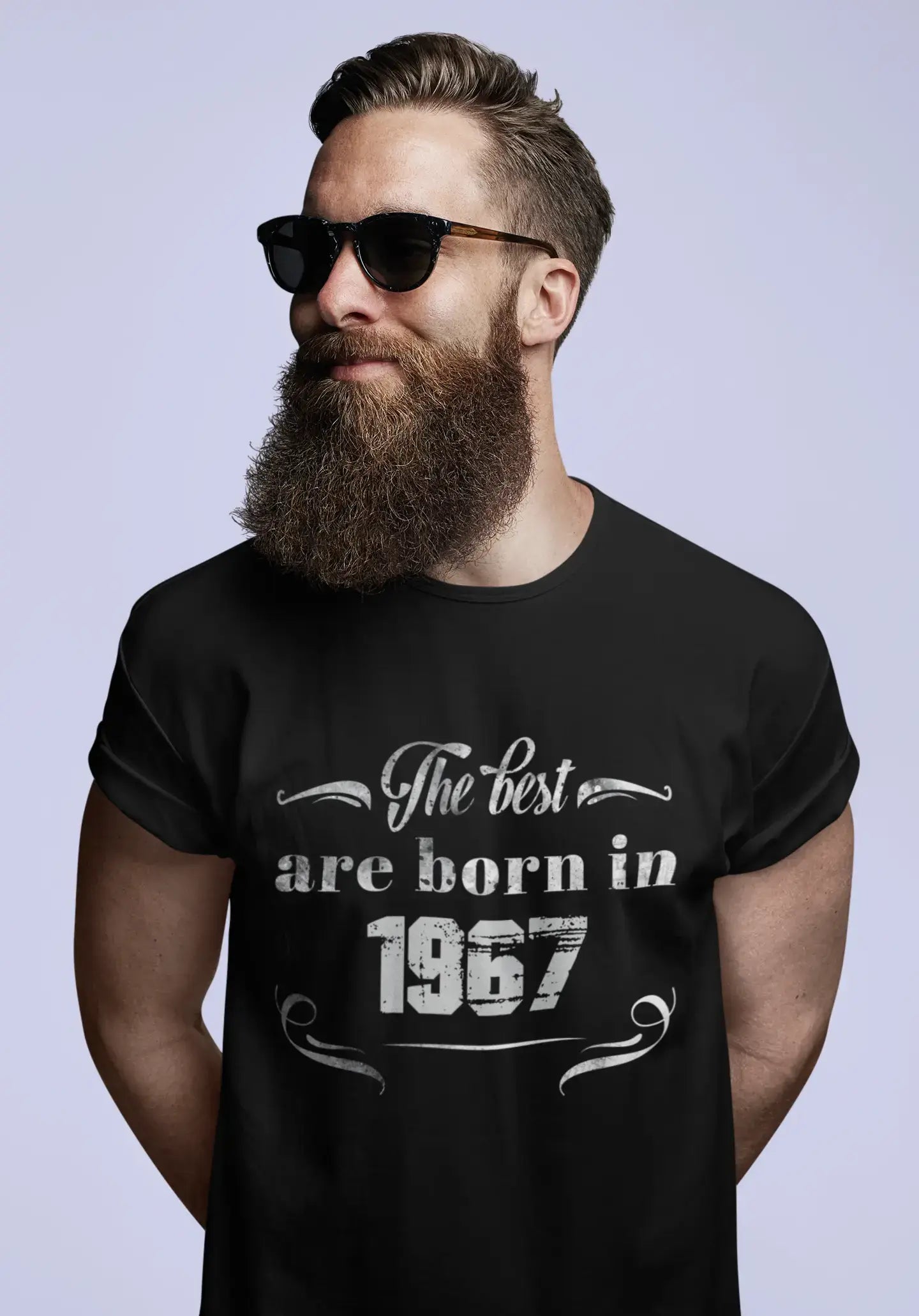 stylish and lightweight short sleeve shirts for men -The Best are Born in 1967 Men's T-shirt Black Birthday Gift 00397