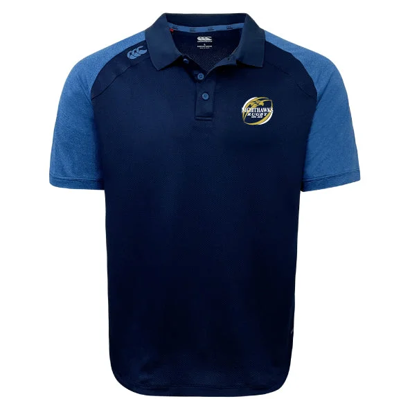 men’s basic short sleeve t-shirts -Del Norte Nighthawks Elite Polo by Canterbury