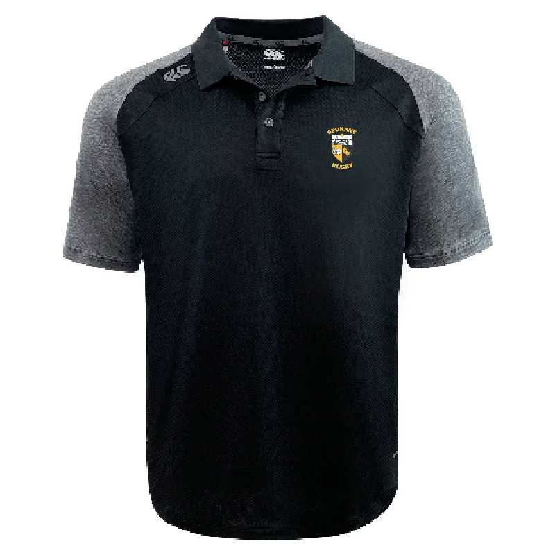 men’s classic short sleeve shirts for beach wear -Spokane Rugby Elite Polo by Canterbury