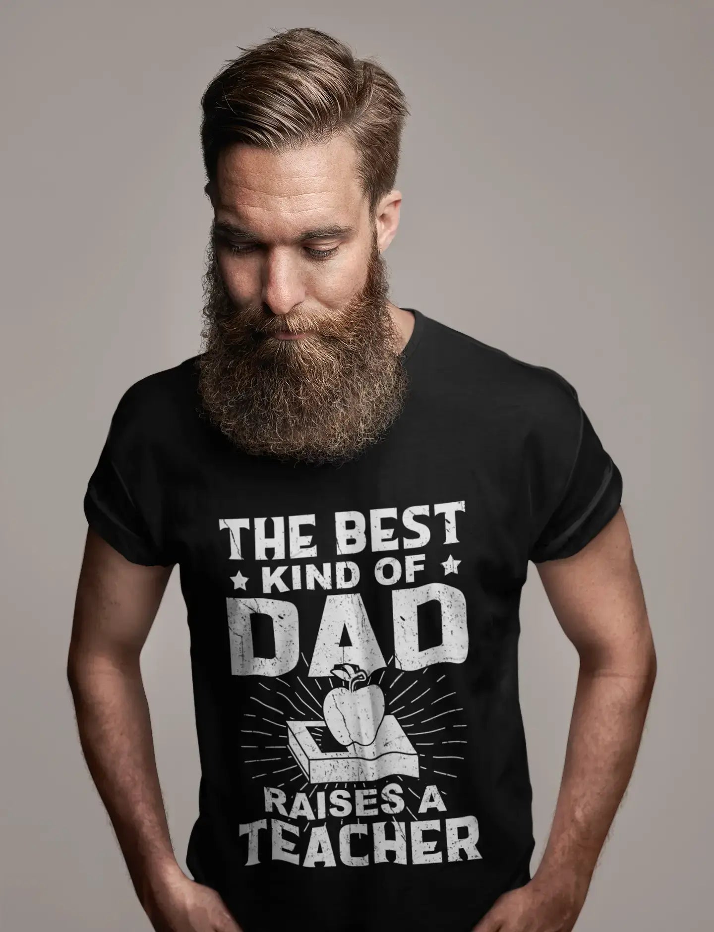 affordable and stylish short sleeve shirts -ULTRABASIC Men's Graphic T-Shirt The Best Kind Of Dad Raises A Teacher - Funny Shirt