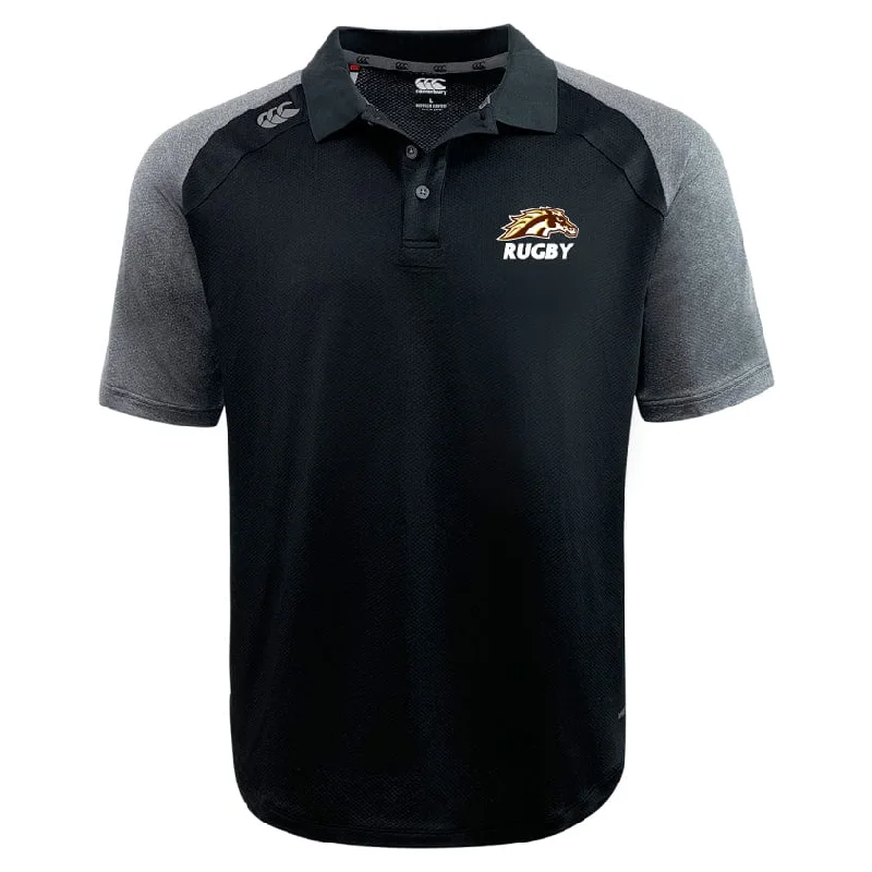 fashionable short sleeve shirts with bold prints -Western Michigan University Men's Rugby Elite Polo by Canterbury