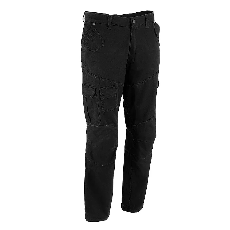 Men's pants for active days-Milwaukee Leather MPM5590 Men's Black Armored Black Cargo Jeans Reinforced with Aramid by DuPont Fibers