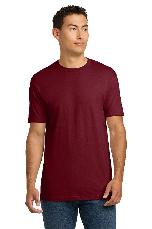 men’s soft fabric short sleeve shirts -Next Level Mens Fine Jersey Short Sleeve Crewneck T-Shirt - Cardinal Red