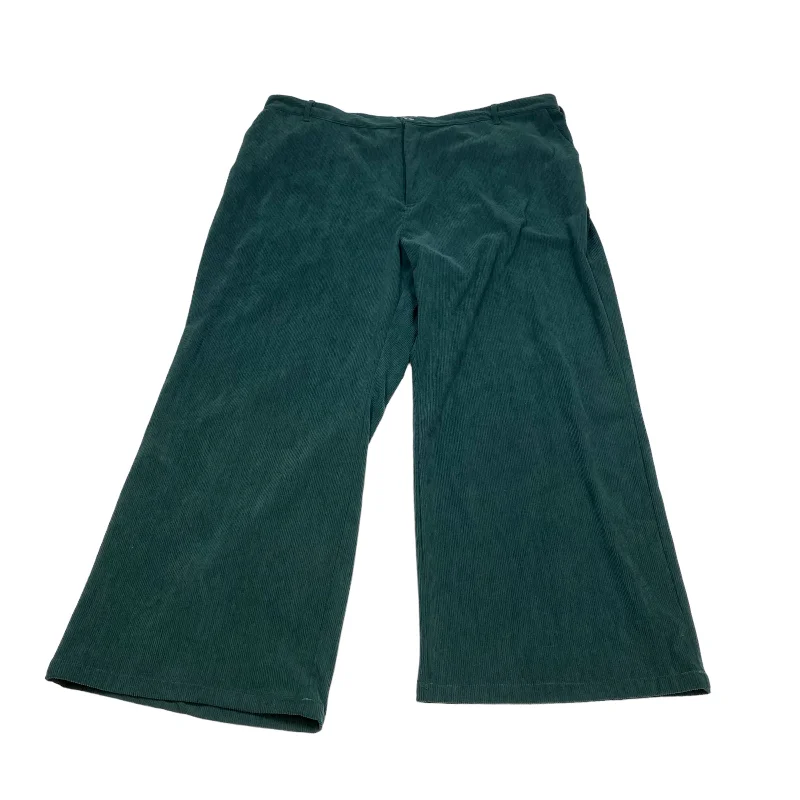 Men's pants for frosty climates-Green Pants Corduroy Clothes Mentor, Size 3x