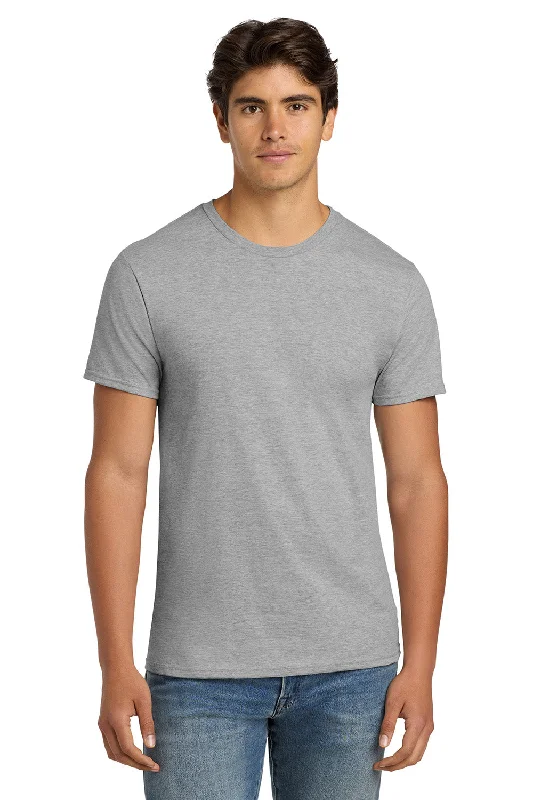 high-quality men’s short sleeve shirts -Hanes Mens Nano-T Short Sleeve Crewneck T-Shirt - Light Steel Grey