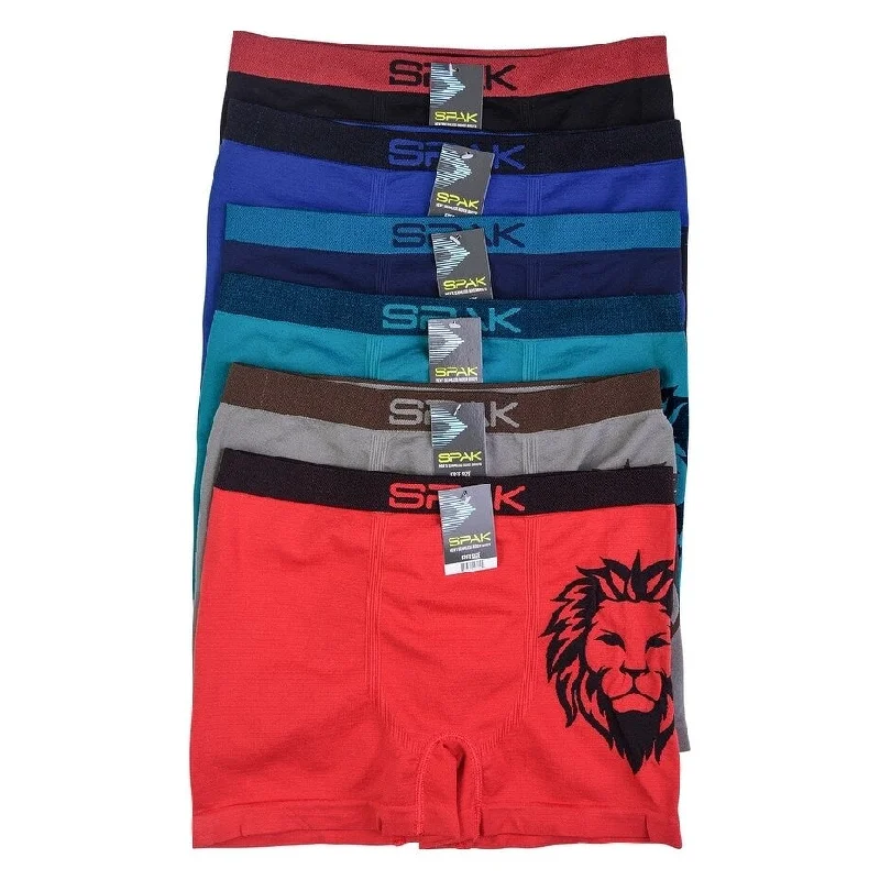 Men's polar fleece jackets-SPAK Men's 6-PACK Seamless Trunks - MSP017