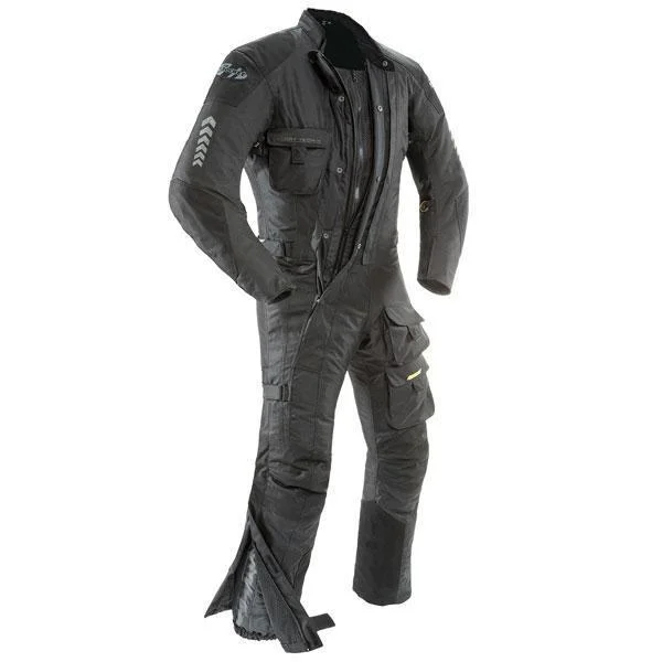 Men's pants with metal zipper-Joe Rocket 'Survivor' Mens Black Textile Riding Suit