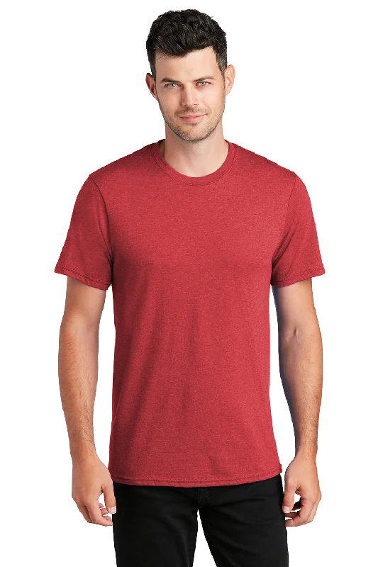 premium short sleeve t-shirts for men -Port & Company Mens Fan Favorite Short Sleeve Crewneck T-Shirt - Heather Team Cardinal Red