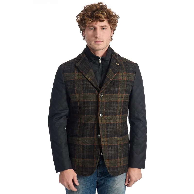 Men's windproof rain jackets-Roberto Pepe Luxury  Wool Men's Jacket