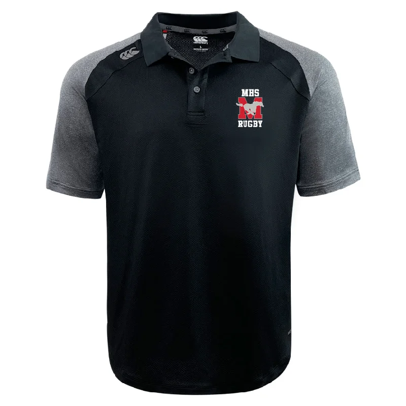 men’s classic printed short sleeve shirts -Memorial High School Elite Polo by Canterbury