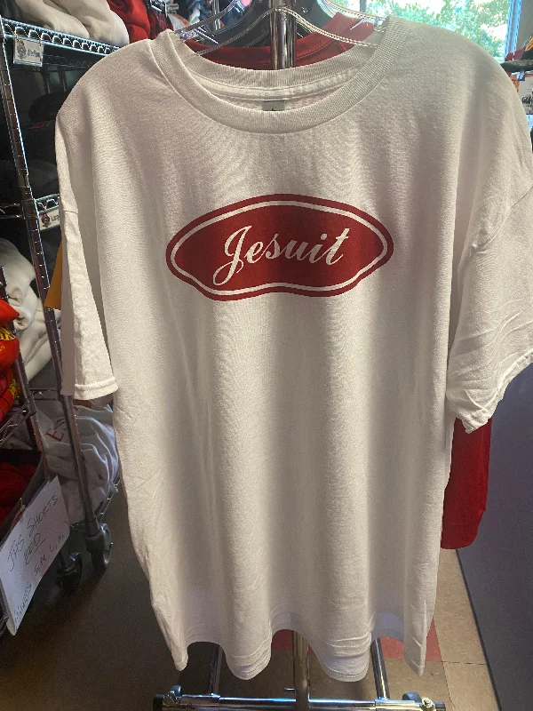 men’s short sleeve shirts with elegant designs -JESUIT White t-shirt “Ford” Design