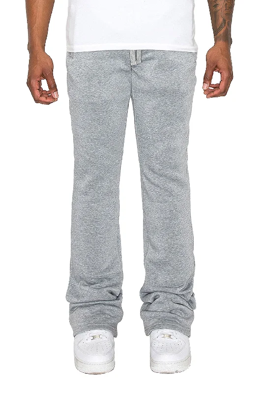 Men's pants with dynamic fit-Men's Essential Flared Stacked Fleece Sweat Pants