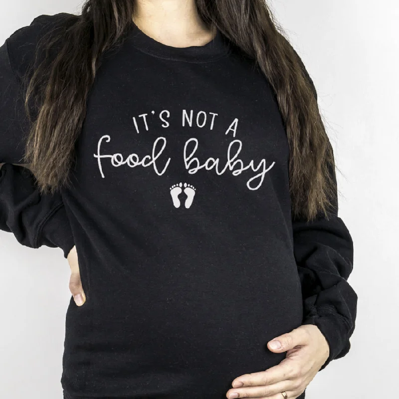 cool and casual short sleeve shirts for hot days -Not A Food Baby Black Sweatshirt