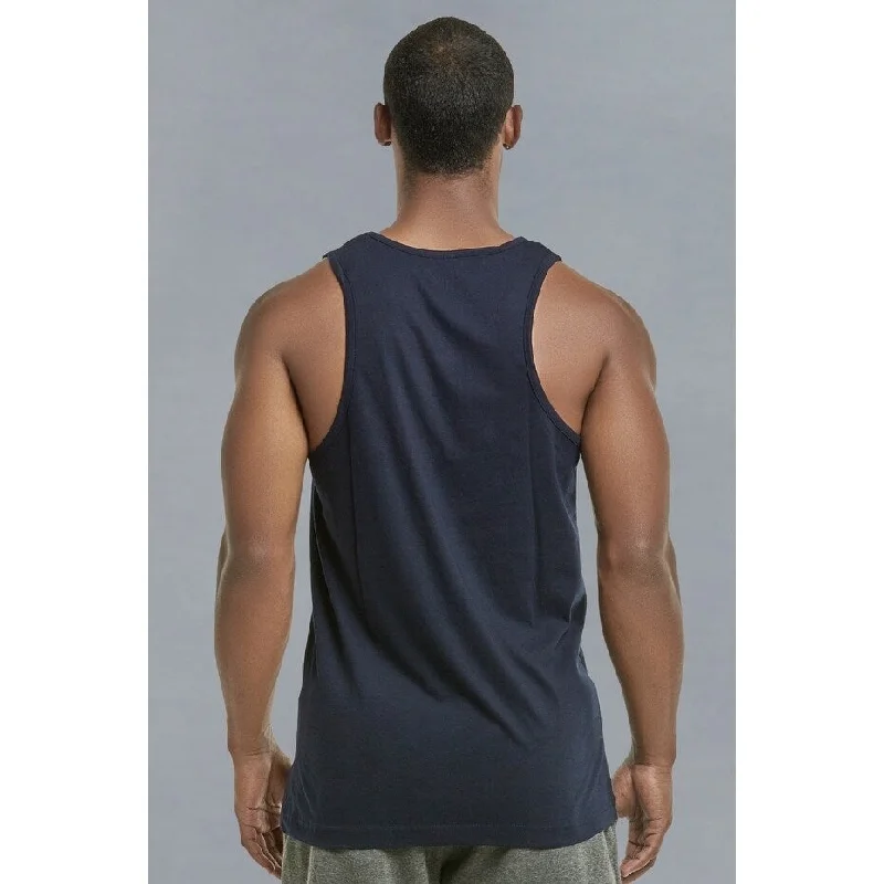 Men's rugged parka jackets-KNOCKER Men's 2-PACK Cotton Tank Top - Navy