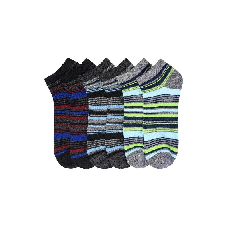 Men's silky fleece jackets-POWER CLUB Men's 12-PAIRS Low Cut Socks - 70043_STRIPE