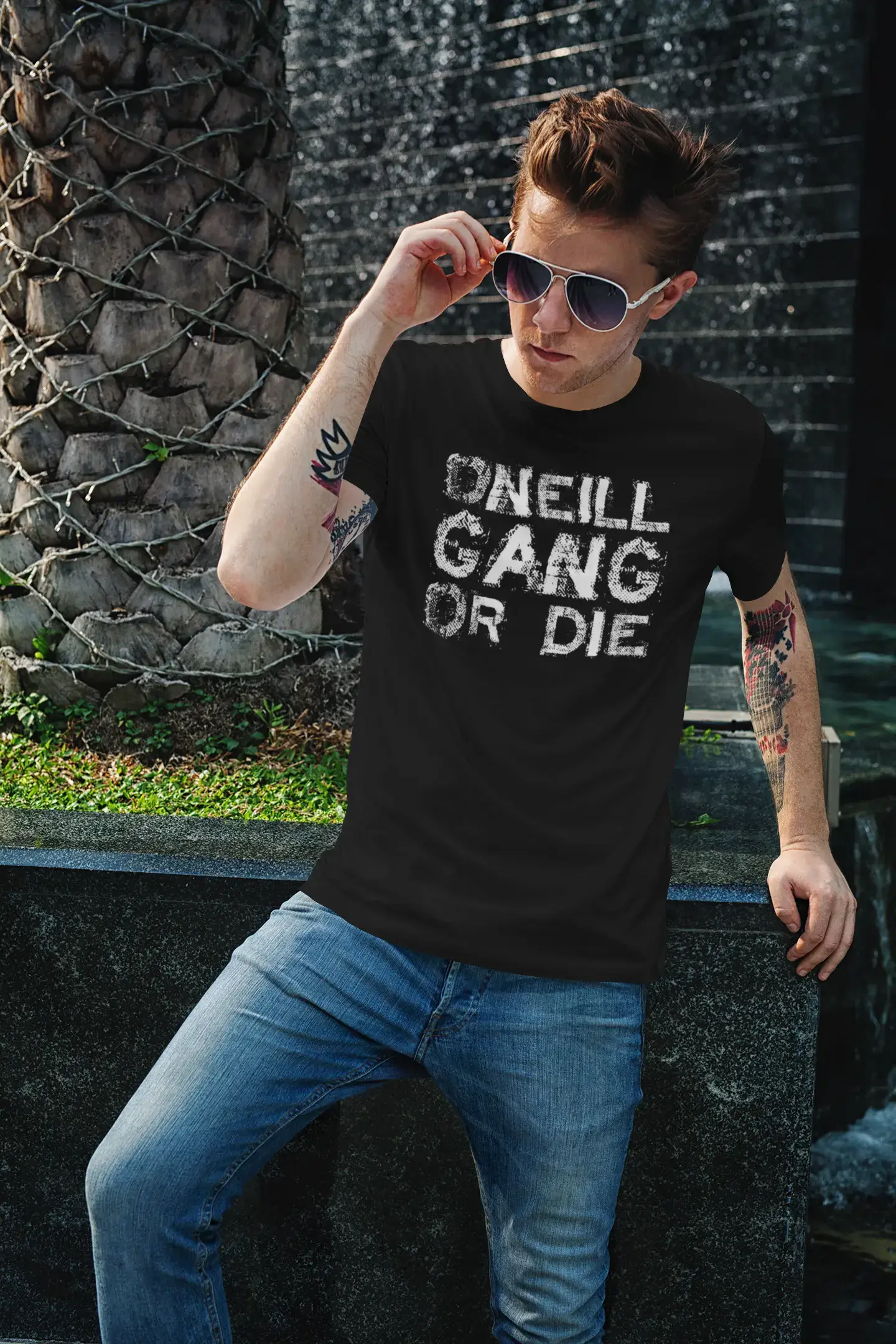 cool short sleeve shirts for summer -ONEILL Family Gang Tshirt, Men's Tshirt, Black Tshirt, Gift T-shirt 00033