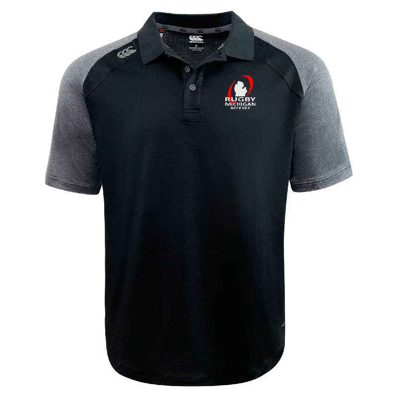 comfortable short sleeve t-shirts for all-day wear -Rugby Michigan Referee Society Elite Polo by Canterbury