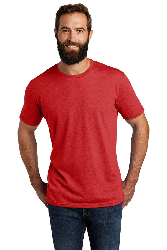 stylish men’s short sleeve button-up shirts -Allmade Mens Short Sleeve Crewneck T-Shirt - Rise Up Red