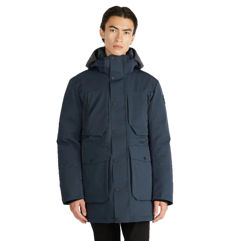 Men's refined trench jackets-Pajar Men's Karsten Mid Length Parka with Detachable Hood