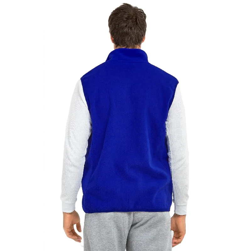 Men's faded denim jackets-KNOCKER Men's Polar Fleece Vest - Royal