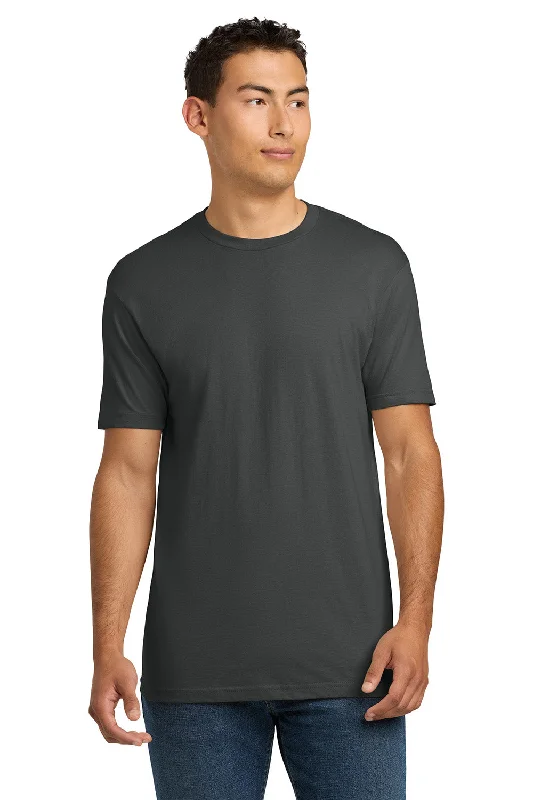 affordable short sleeve shirts for summer travel -Next Level Mens Fine Jersey Short Sleeve Crewneck T-Shirt - Heavy Metal Grey