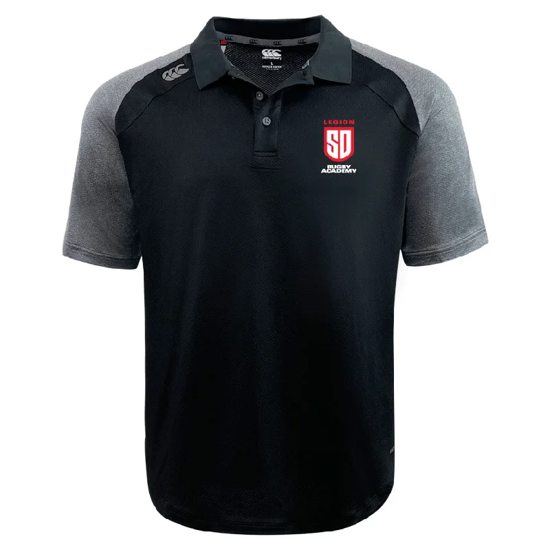 comfortable and relaxed fit short sleeve shirts -San Diego Legion Rugby Academy Elite Polo by Canterbury