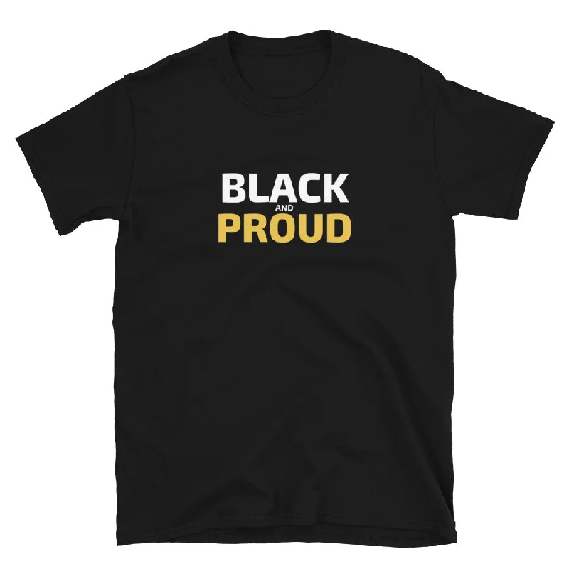 men’s long-lasting short sleeve t-shirts -Black and Proud T-Shirt