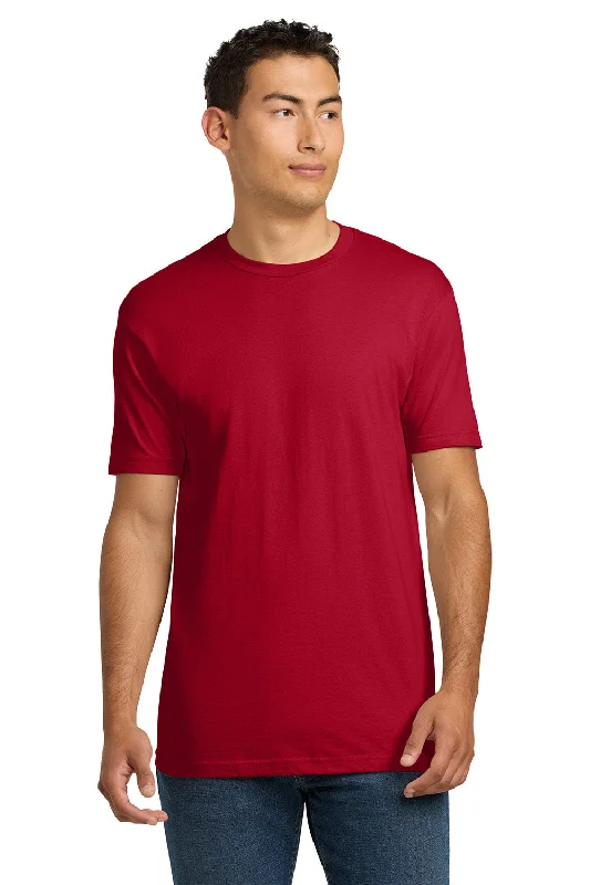 comfortable short sleeve shirts for everyday use -Next Level Mens Fine Jersey Short Sleeve Crewneck T-Shirt - Red