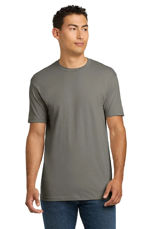 premium cotton short sleeve shirts for men -Next Level Mens Fine Jersey Short Sleeve Crewneck T-Shirt - Warm Grey