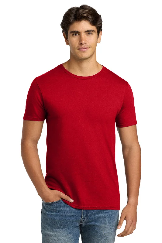 short sleeve shirts for warm weather -Hanes Mens Nano-T Short Sleeve Crewneck T-Shirt - Deep Red