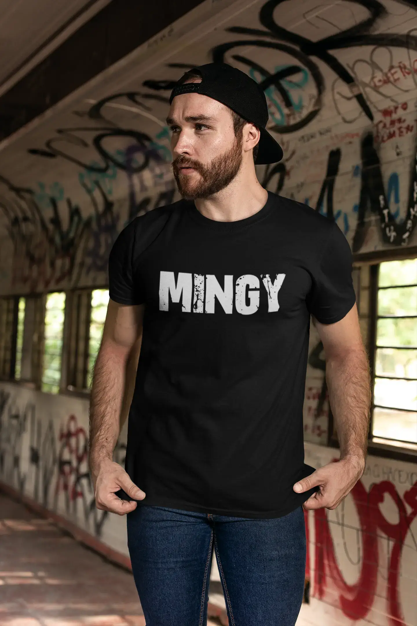 men’s tropical short sleeve shirts -mingy Men's Short Sleeve Round Neck T-shirt , 5 letters Black , word 00006