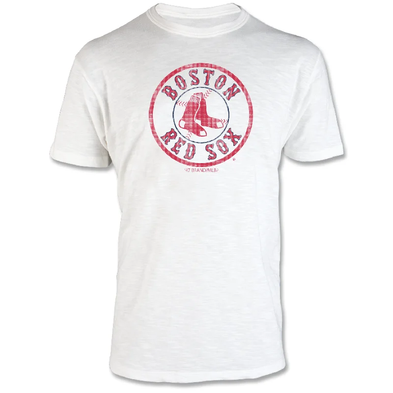 stylish short sleeve t-shirts for summer adventures -47 Circle Logo Scrum - White