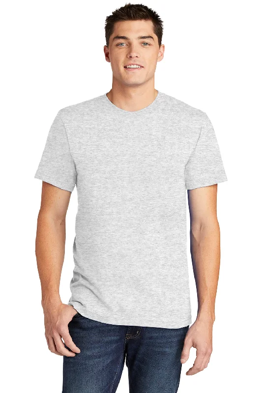 men’s graphic short sleeve polo shirts -American Apparel Mens Fine Jersey Short Sleeve Crewneck T-Shirt - Ash Grey