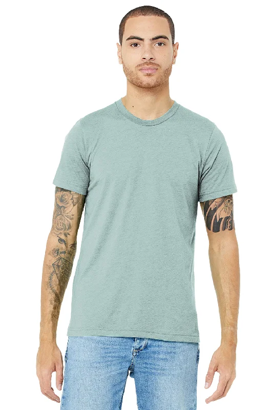 men’s printed short sleeve shirts for fashion wear -Bella + Canvas Mens Short Sleeve Crewneck T-Shirt - Dusty Blue