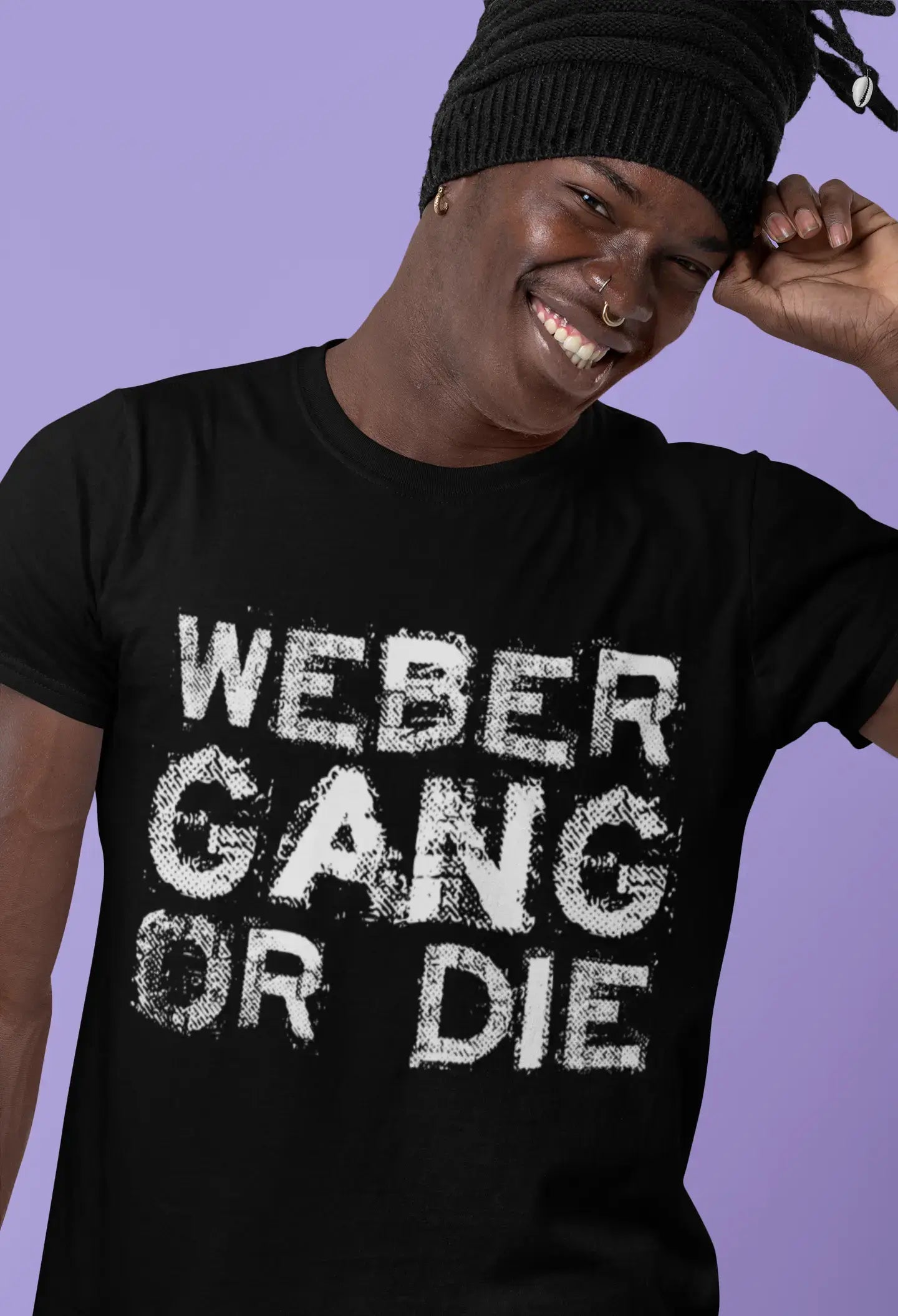 stylish and trendy short sleeve t-shirts for men -WEBER Family Gang Tshirt, Men's Tshirt, Black Tshirt, Gift T-shirt 00033