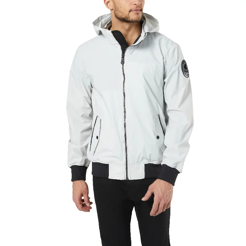 Men's durable windbreaker jackets-Pajar Men's Halcyon Bomber Rain Jacket with Removable Hood