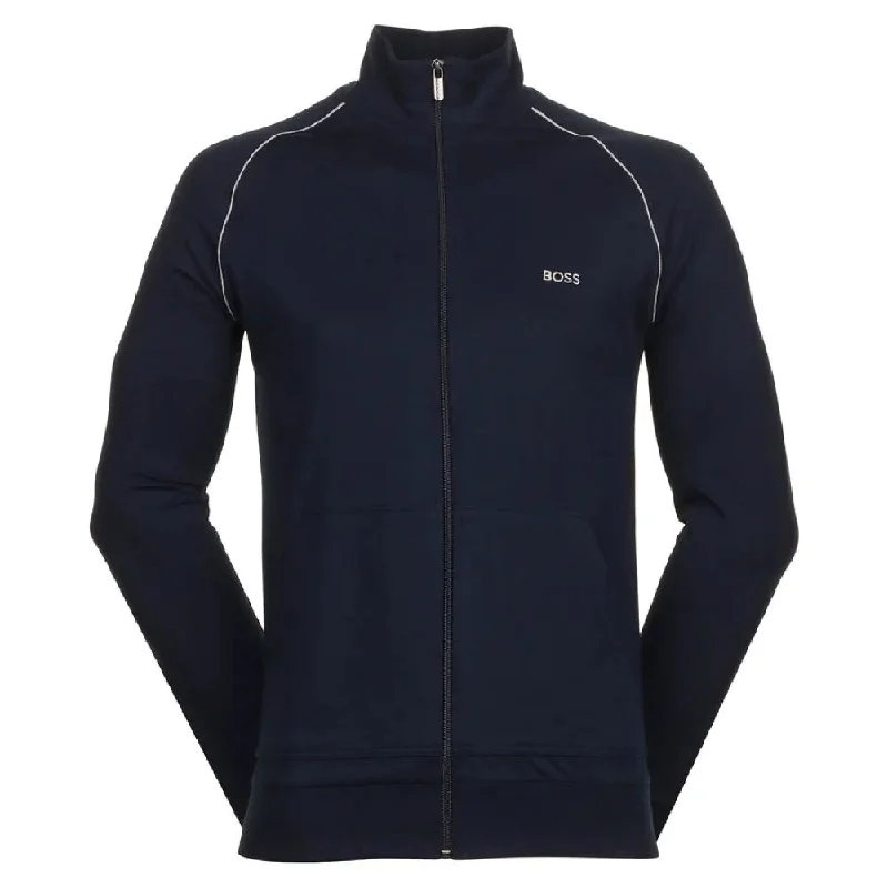 Men's thick fleece jackets-Hugo Boss Men's Mix & Match Zip-Up Jacket, Navy