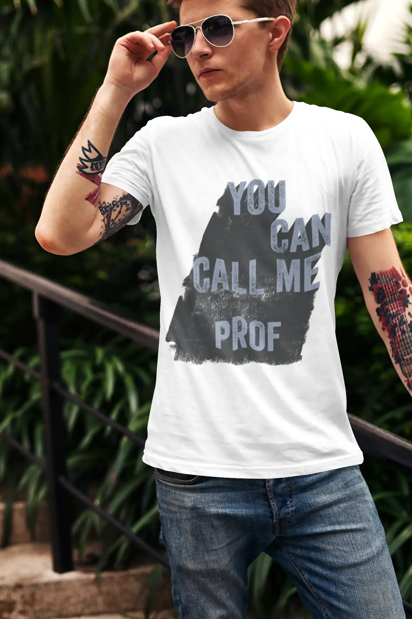 trendy casual short sleeve t-shirts -Prof, You Can Call Me Prof Men's T shirt White Birthday Gift 00536