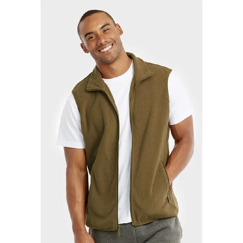 Men's cozy quilted jackets-Men's Polar Fleece Vest