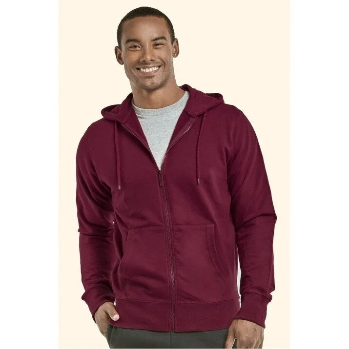 Men's explorer parka jackets-Men's Hooded Full Zip Terry Sweater